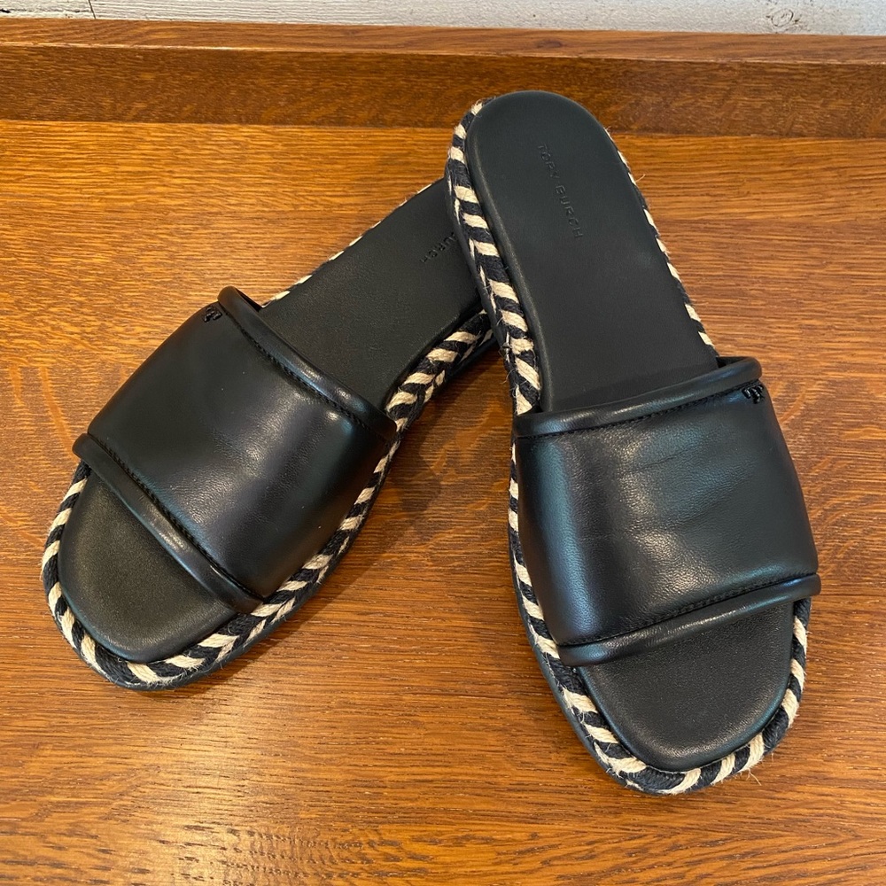 New without tags, Tory Burch slides!  Leather 8.5 PERFECT for your pedicure!